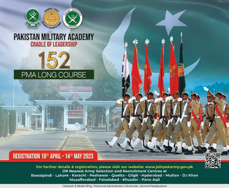 PMA Long Course 152 - Join Pak Army 2023 Registration
