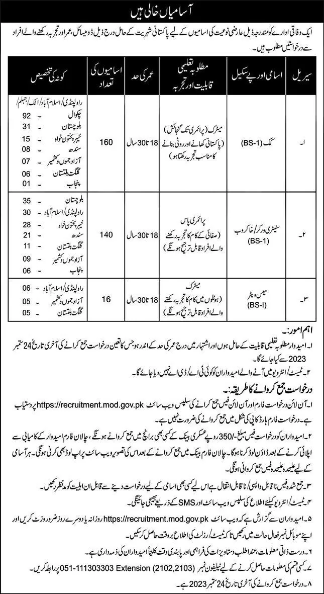 Ministry of Defence Jobs 2023 Online Apply - MOD Jobs Advertisement